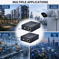 Convertidor de Medios de Fibra Gigabit ZTRS 10/100/1000M, 1 Puerto RJ45 a 1000BASE-LX SC, Convertidor de Ethernet a Fibra Óptica para Cámara IP