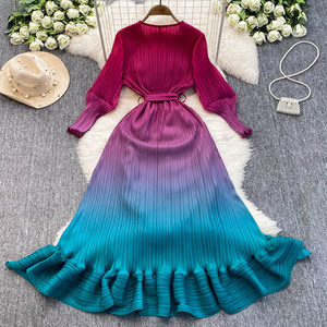 long formal beach dresses Ombreprom Beach Wedding Dress Charming A Line Halter Sleeveless Chiffon Long Wedding Gown main image 0