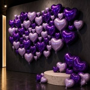 Palloncini a Forma di Cuore in Alluminio da 10" e 18" per Decorazioni Festive, Bianchi, Rossi e Rosa, per San Valentino e Festa della Mamma - Product Image 4