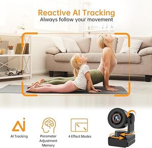 MT-VIKI เว็บแคม4K Ai <span class=keywords><strong>ก</strong></span>ับ PTZ ToF 0.2s ออโต้โฟกัส HDR 92 ° มุมกว้าง4K 30/1080P 60<span class=keywords><strong>ก</strong></span>ารควบคุมท่าทางและการติดตามวัตถุ - Product Image 5