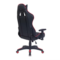 Chaise de bureau ergonomique de jeu moderne en cuir PU rouge avec logo personnalisé Anji Factory, cadre en acier, capacité de 500 lb, pour la maison et le bureau