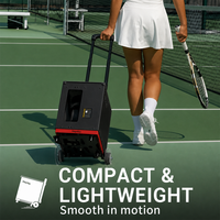 Machine à balles de tennis intelligente professionnelle Nisplay N3, construction en aluminium, commande à distance par application, capacité de 80+ balles pour le jeu sur tout le terrain