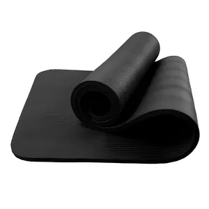 Pasokan Pabrik Produsen Grosir Murah Cetakan Kustom Tikar Yoga Non Slip 8Mm 10Mm 15Mm Tebal Latihan Gym Ramah Lingkungan NBR