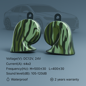 Nhỏ gọn hai giai điệu còi xe không thấm nước ABS xe/xe/xe máy lớn ốc sừng - Product Image 5