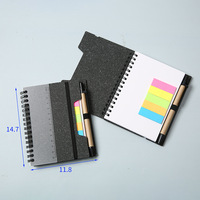 Portable Mini Cahier À Couverture Rigide Écologique Combinaison Bloc-Notes Journal Journal