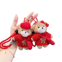 Porte-clés en peluche créatifs en gros : Bonhomme en pain d'épices, ours en peluche de Noël, pendentifs pour sacs et voitures, accessoires de porte-clés