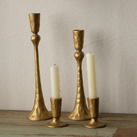 2 pièces de bougeoirs créatifs en fer noir américain pour salle à manger, salon de coiffure, bougeoirs en métal doré pour la décoration de la maison