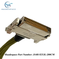 Connecteur Rectangulaire Mâle-Femelle Plaqué Nickel J14H-52TKL-200CM J14H-52TJL-200CM, Longueur de Câble Personnalisable, Aviation