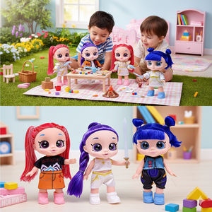 Figurine d'<span class=keywords><strong>action</strong></span> en vinyle PVC écologique <span class=keywords><strong>de</strong></span> 10 pouces, ensemble <span class=keywords><strong>de</strong></span> poupées K-POP pour filles, grands <span class=keywords><strong>yeux</strong></span> 5D scintillants, jouet éducatif pour jeu d'imitation pour enfants - Product Image 6