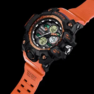 2023 baru jam tangan tampilan Digit quartz orange jam tangan desain 30 meter tahan air