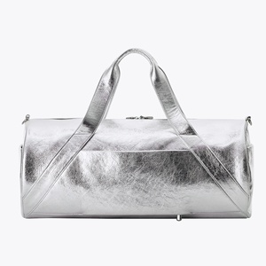 Bolsa <span class=keywords><strong>de</strong></span> Viaje Tipo <span class=keywords><strong>Burrito</strong></span> <span class=keywords><strong>de</strong></span> Lona Metálica Plateada con Relieve, Gran Capacidad, Correa Ajustable y Múltiples Bolsillos, Modelo 2026 - Product Image 4