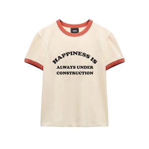 T-shirt col rond rouge confortable 300 Gsm T-shirt surdimensionné Design personnalisé T-shirt pour enfants - Product Image 1