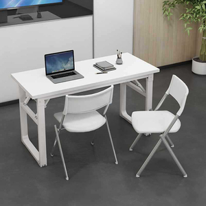 Wholesale Folding Office Conference Computer Study Working <strong>Desk</strong> <strong>Space</strong> <strong>Saving</strong> Strong Steel Frame Durable Folding Table - Product Image 1