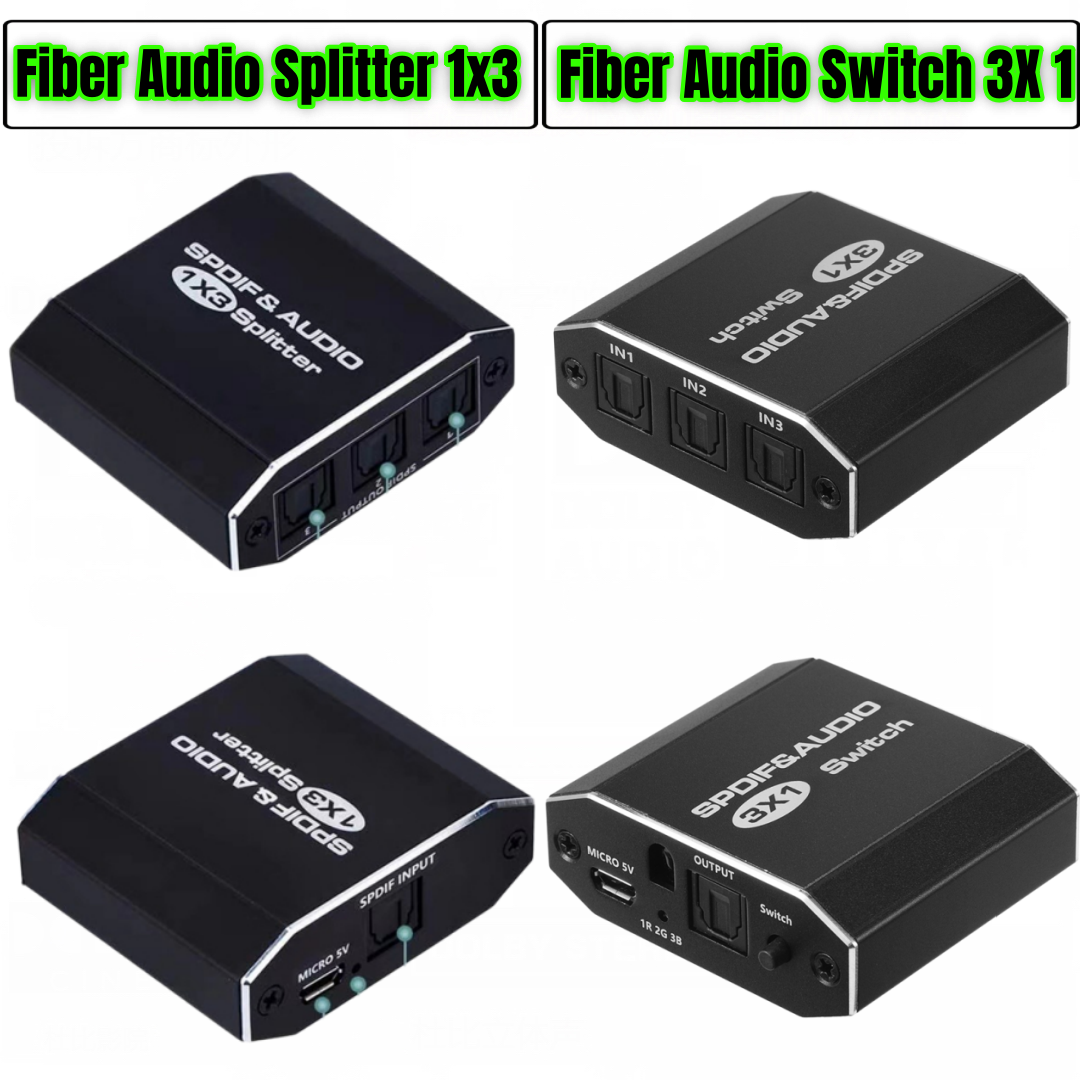 1 in 3 Out dijital SPDIF Toslink Fiber optik ses dağıtıcı kablosu