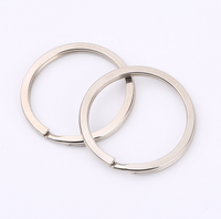 Porte-clés plat en métal, différentes couleurs, 15mm, 18mm, 25mm, 28mm, 30mm, 32mm, 35mm