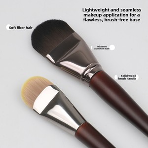 Pinceau de maquillage à lame plate en fibres synthétiques douces, lavable et réutilisable, pour les joues, les lèvres, la base et les masques, à usage professionnel - Product Image 3