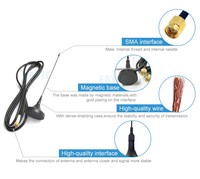 Antenne UHF Ebyte ODM 433 MHz TX433-XPL-100 3,5 dBi à gain élevé avec ventouse, antenne 433 MHz de haute qualité pour les communications