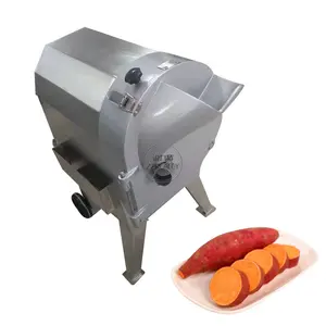 500Kg/Uur Multi Functie Elektrische Groente Cutter Slicer Rvs Aardappel Wortel Ui Snijmachine