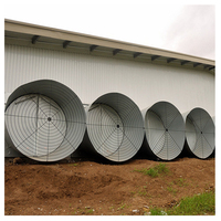 Nouveau Ensemble Complet de Ventilateurs Automatiques pour Élevage Avicole en Bâtiment Fermé, Garantie 1 An pour Poulets de Chair, Orange Galvanisé U-BEST-01