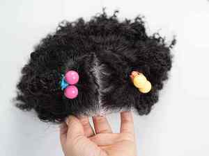 Peluca Frontal de Encaje Rizado con Cierre de Encaje Transparente 4*4 Pre-Depilada de Cabello Humano para Niña y Joven, Venta al por Mayor - Product Image 2