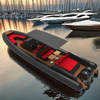 Yacht de Sport Semi-Rigide en Aluminium Coque en V Profond de 28 Pieds – Nouveau Design, Vente Chaude