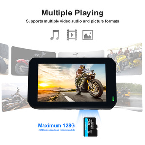 Xách tay 5 inch không dây GPS Hệ thống định vị với thời gian thực TPMS Carplay Android <span class=keywords><strong>Auto</strong></span> Dual Camera DVR cho xe máy xe ô tô - Product Image 5