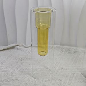 Factory Direct Handmade Double Wall High Borosilicate Glass <strong>Crystal</strong> <strong>Vase</strong> Suitable For Home Decoration - Product Image 4