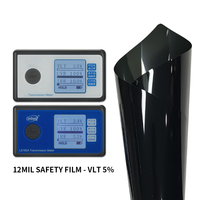 Film de sécurité anti-UV 99 % pour bâtiments et fenêtres commerciales, VLT 5 %, 15 %, 35 %, 50 %, 4 mil, 8 mil, 12 mil, 16 mil, rouleaux de 1,52 x 30 m en gros