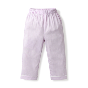 Otoño primavera nuevo <span class=keywords><strong>pijama</strong></span> fino <span class=keywords><strong>de</strong></span> 2 piezas a <span class=keywords><strong>rayas</strong></span> para <span class=keywords><strong>niño</strong></span> niña diseño bordado Casual Homewear personalizado 100% algodón niños - Product Image 5
