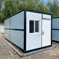 Module de logement prêt à l'emploi, maison préfabriquée pliable en conteneur avec structure en acier et panneaux sandwich pour bâtiment de bureaux
