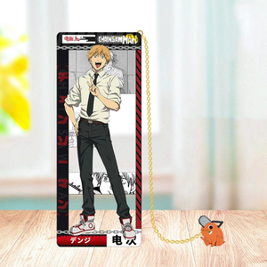 21 Marcadores Metálicos con Diseño de Anime Chain <span class=keywords><strong>Saw</strong></span> Denji, con Cadenas, para Estudiantes, como Regalo - Product Image 2
