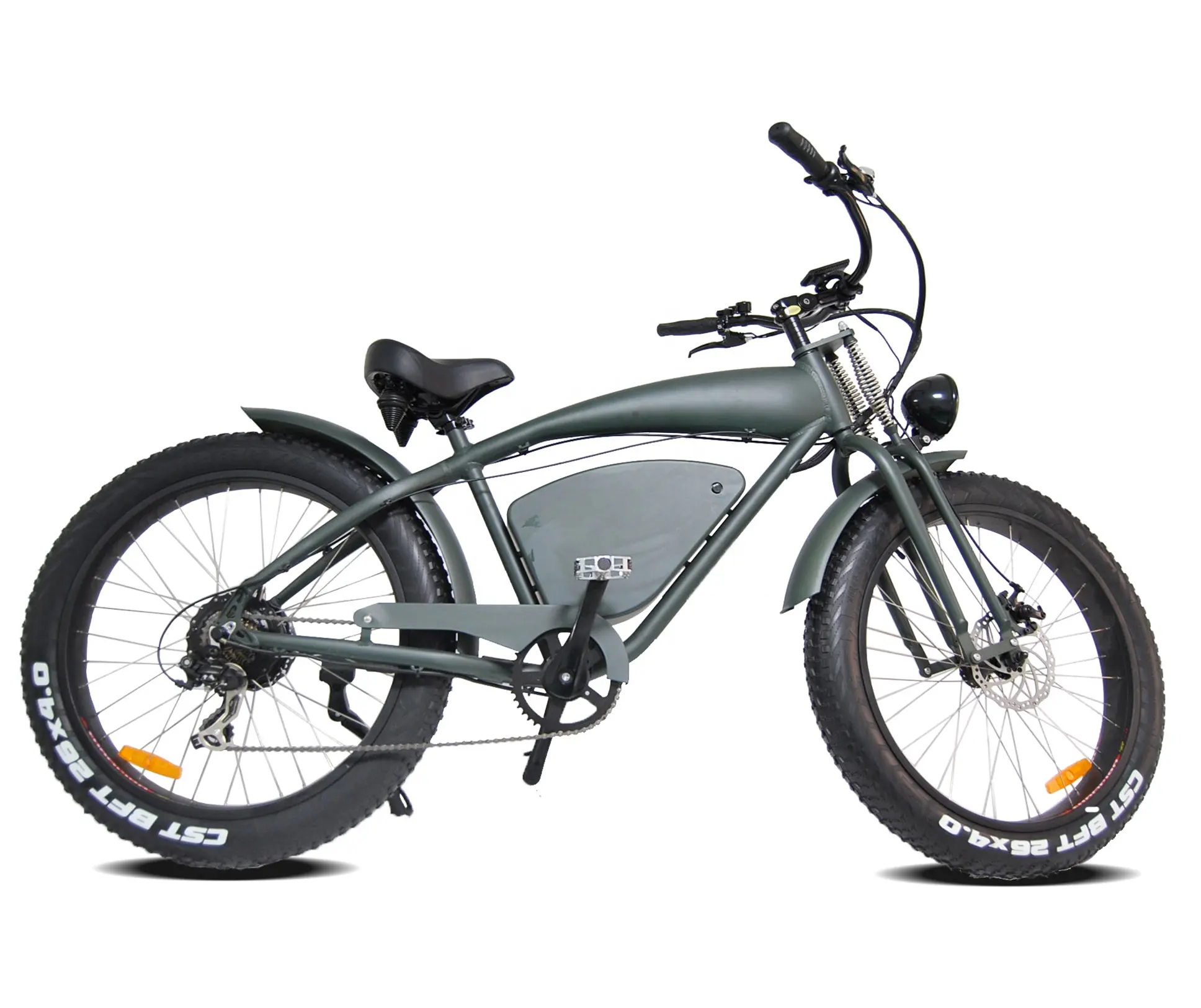 ออกแบบใหม่ 48V 500W ไฟฟ้าจักรยานยางกว้างล้อใหญ่หิมะ Beach Cruiser ผู้ใหญ่ไขมันยาง Chopper จักรยาน