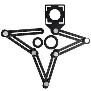 De aleación de aluminio de seis de gobernante instrumento de medición de <span class=keywords><strong>plantilla</strong></span> ángulo herramienta mecanismo diapositivas con agujero de - Product Image 4
