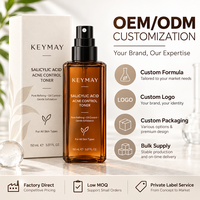 Tonique facial à l'acide salicylique, contrôle de l'acné, affinement des pores, exfoliant liquide, formule personnalisée, marque privée, fabrication OEM ODM