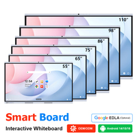 Tableau blanc interactif numérique pour l'enseignement scolaire, écran tactile, affichage 4K, 65, 75, 86, 100 pouces, pour les réunions