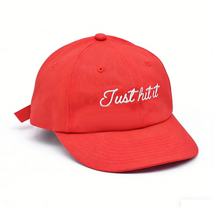 หมวกเบสบอลปักลายสีแดง, หมวกผ้าฝ้ายลำลองสไตล์ Dad Hat, หมวกกีฬาแบบปรับได้สำหรับทุกเพศ เหมาะสำหรับใส่กลางแจ้งทุกวัน - Product Image 5