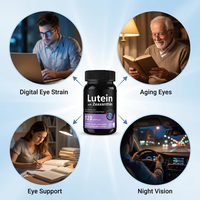 Kapsul Vitamin Lutein Ausreson OEM Suplemen Kesehatan Penglihatan Blueberry Beta-karoten Lutein dan Zeaxanthin untuk Kesehatan Mata