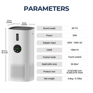 Purificateur d'air et humidificateur 2-en-1 ROUNY adapté avec filtre H13, purificateur d'air numérique pour la maison, la chambre et les allergies - Product Image 6