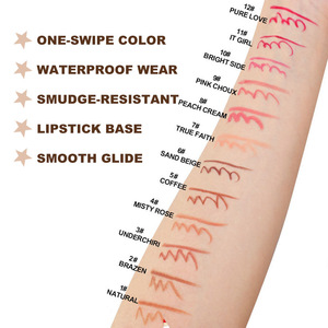 <span class=keywords><strong>Crayon</strong></span> à lèvres de vente chaude facile à colorer longue durée imperméable velours crémeux finition mate marque privée - Product Image 3
