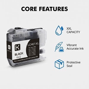 Cartouche d'encre compatible YUXIN LC401 pour imprimantes <span class=keywords><strong>Brother</strong></span> <span class=keywords><strong>MFC</strong></span>-<span class=keywords><strong>J1010DW</strong></span> <span class=keywords><strong>MFC</strong></span>-J1050DW <span class=keywords><strong>MFC</strong></span>-J1170DW - Product Image 2