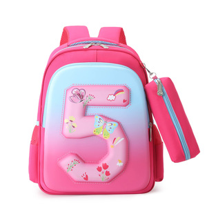 Kỹ thuật số trẻ em schoolbag 3D vỏ cứng xả nước học sinh tiểu học Túi ba lô - Product Image 6