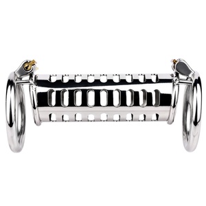 Dispositivo de Castidad Masculina FRRK con Doble Bloqueo CB, Jaula Metálica para Pene, Jaula para Pene con Correa, Bloqueo para Pene, Juguetes Sexuales BDSM para Hombres - Product Image 5