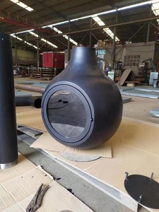 Ý mô hình tùy chỉnh hình dạng phong cách nóng Bán thiết kế mới đốt gỗ treo lò sưởi trần gắn bếp lò sưởi trong nhà - Product Image 3