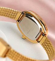 Reloj de Lujo para Mujer, de Cuarzo, con Correa de Acero Inoxidable y Cristal Mineral, Resistente al Agua 3BAR