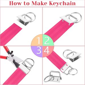 Kit d'accessoires pour clés Shynek 50 pièces : Porte-clés, <span class=keywords><strong>Pince</strong></span> de 1/2 pouce, <span class=keywords><strong>Pince</strong></span> de serrage pour bracelet porte-clés, Qualité industrielle - Product Image 3