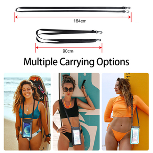 กระเป๋าใส่โทรศัพท์มือถือคาดลำตัวกันน้ำกระเป๋า IPX8สองช่องแห้งกันน้ำ - Product Image 4