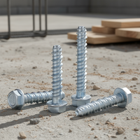 Carbon Steel Self-Tapping Concrete Screws M6-M12 Hex Flange Anchor Bolts Expansion Fasteners for Construction