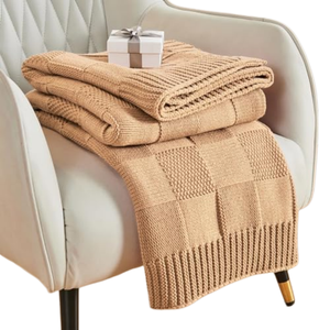 Factory Wholesale High Quality Ultra Cozy <b>Knitted</b> Throw <b>Blanket</b> Home Sofa Living Room Sleeping <b>Blankets</b> - Product Image 1