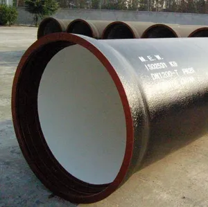 Tuberías de hierro dúctil para suministro de agua, tubería EN545 ISO2531 clase K8 K9 C30 C40, gran oferta
