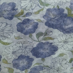 Tissu en Chiffon 100% Polyester Froissé, Doux, Respirant, Imprimé Floral, Semi-Transparent, Scintillant, Léger <span class=keywords><strong>pour</strong></span> Robes et Blouses de Filles - Product Image 4